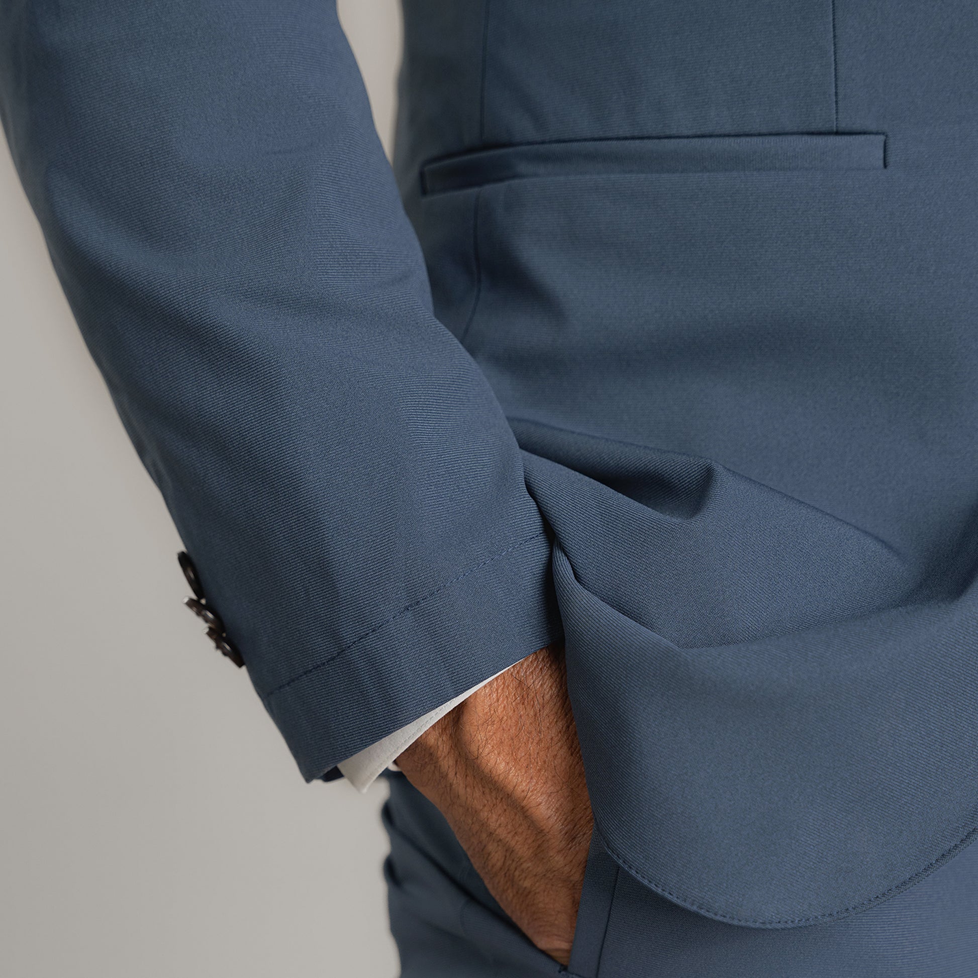 Bespoke custom athleisure technical men's suit los angeles model Guillermo in Marina