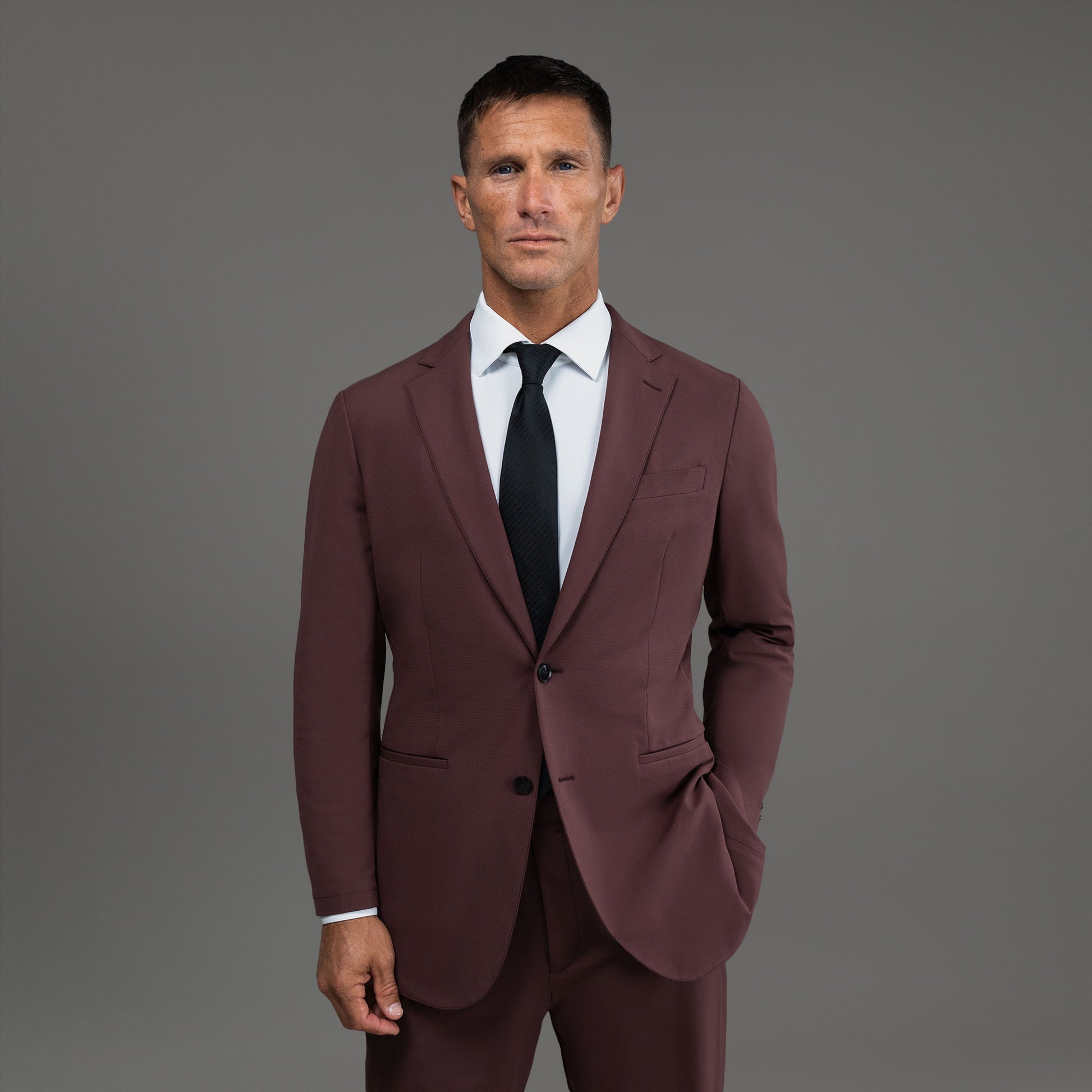 Sample Soho FlexTech Blazer - Maroon