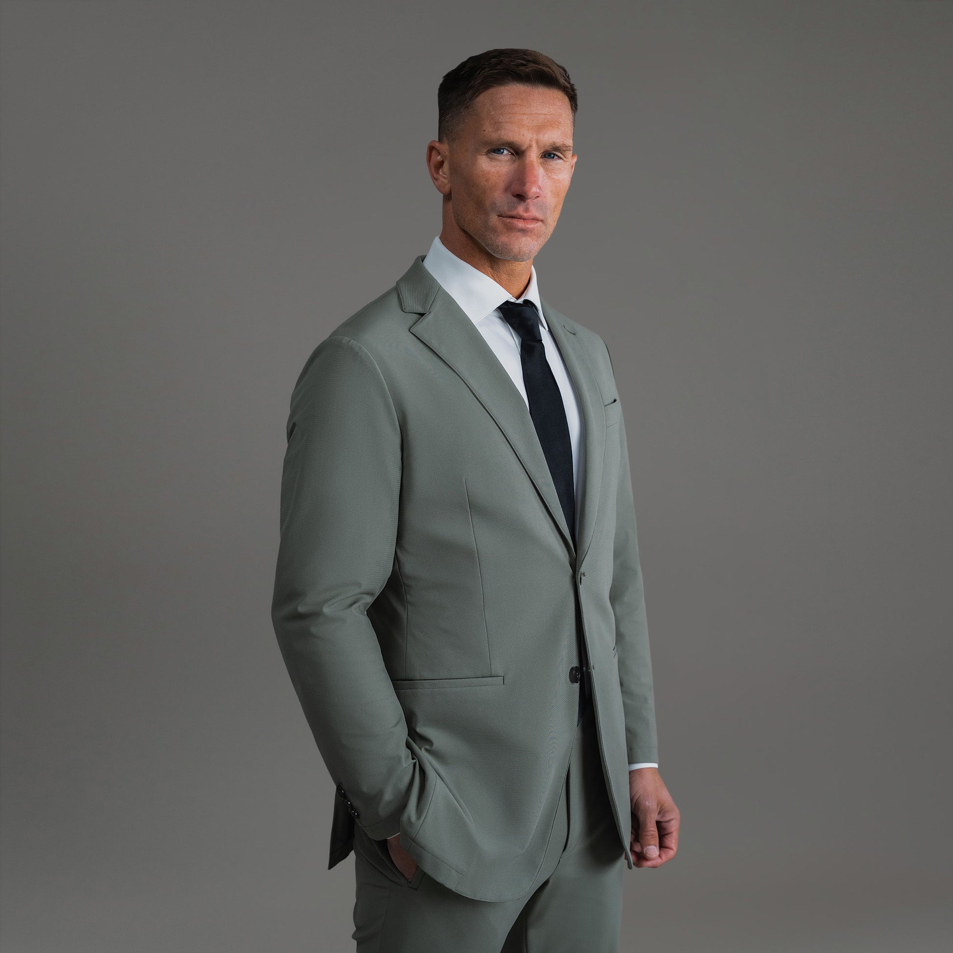Sample Soho FlexTech Blazer - Sage Gray