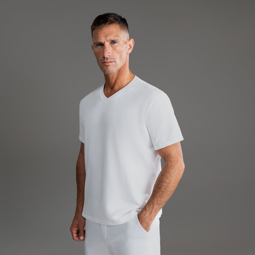 Cumulus V-Neck T-Shirt - White