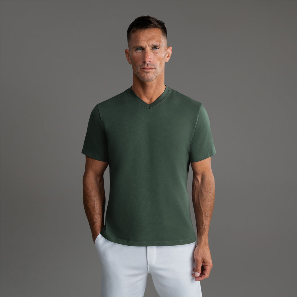 Cumulus V-Neck T-Shirt - Moss