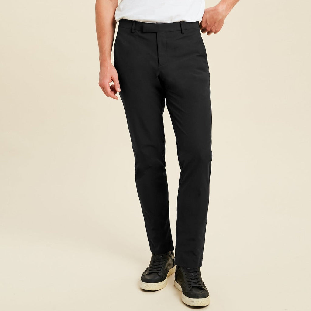 bespoke custom trousers pant chino performance technical model Jimmy in Black