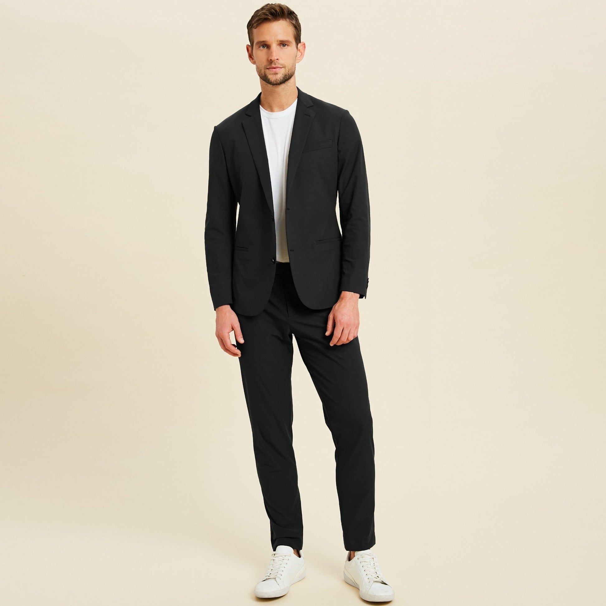 bespoke custom trousers pant chino performance technical model Jimmy in Black